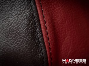 FIAT 500 Gear Shift Boot - Maroon and Black Leather